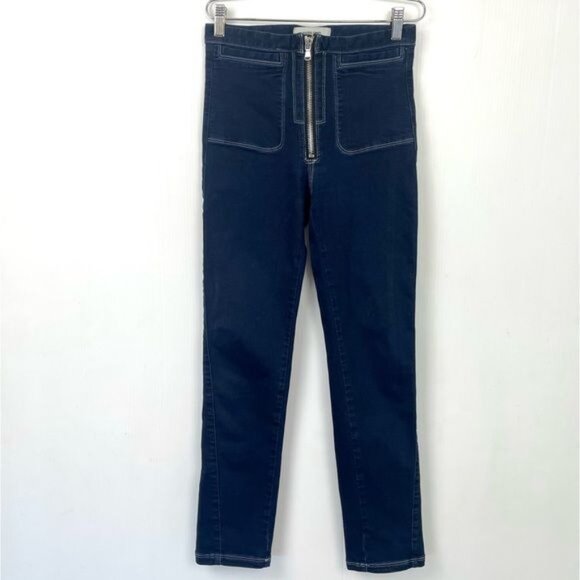 RACHEL COMEY Mid-Rise Straight Leg Jeans  Exposed zipper size 0 - Picture 7 of 7
